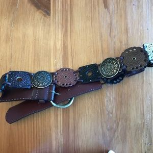 Leather/Metal Belt 40"